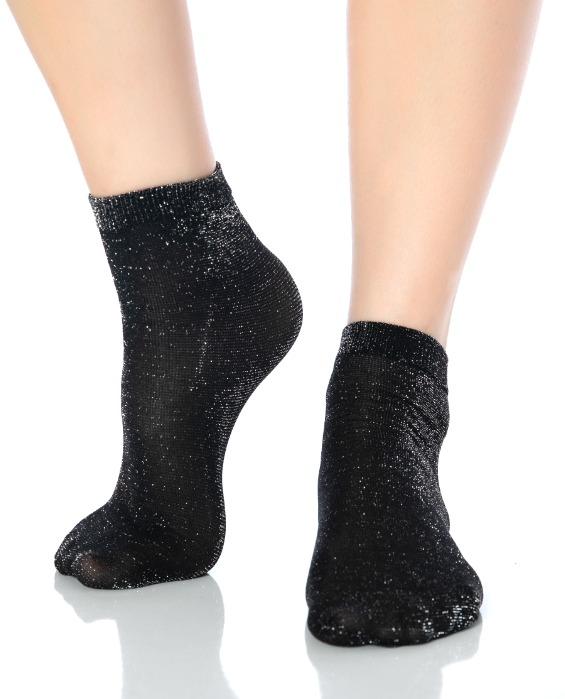 SILVERY ANKLE SOCKS SOFT TEXTURE