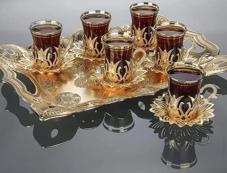 Türk çay bardak takımı Çay bardak seti 6 kişilik çay takımı 