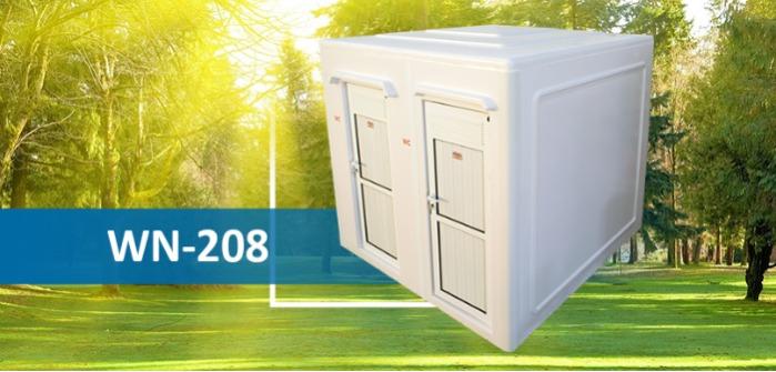 WN-208 - 208 x 208 cm WC Cabin for 4 People