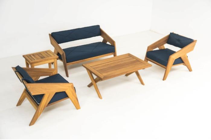 Iroko Wood Garden Sofa Set