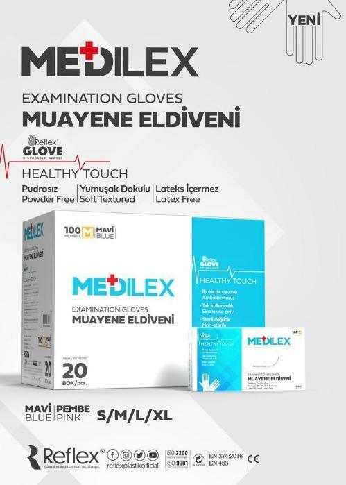 Reflex Medilex Eldiven- Mavi