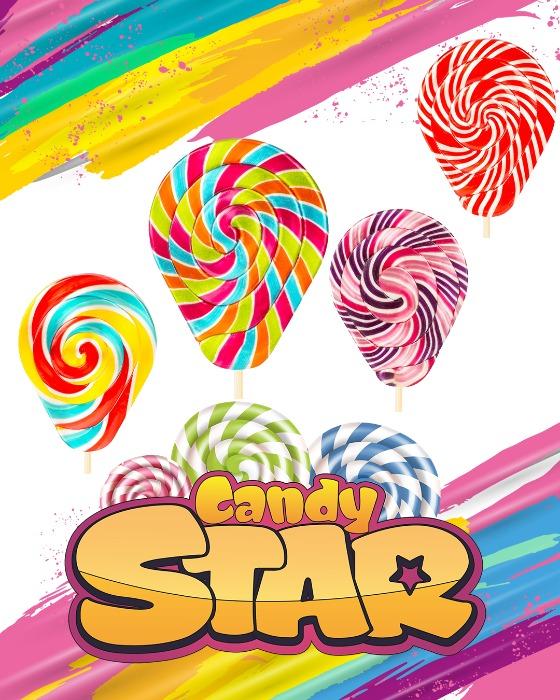 Candy Star Balon Lolipop Şeker