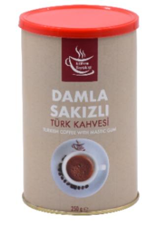 Kahve Tiryakisi Damla Sakızlı Türk Kahvesi 250 Gr Teneke