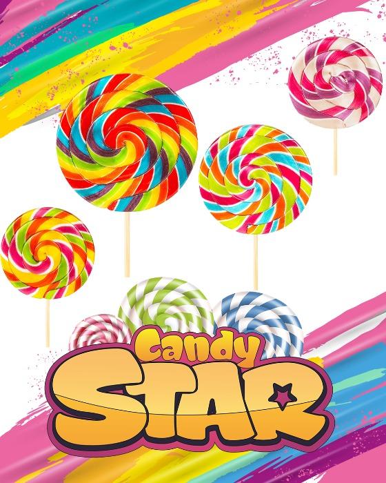 Candy Star Yuvarlak Lolipop Şeker