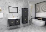 Larissa Bathroom Washbasin Cabinet with Framed Wall Mirror