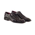 Gacco's Lasered Pattern Leather Sole Dress Shoes