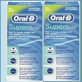 Oral-b superfloss diş ipi 50 iplik 50 adet