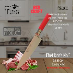 Chef Knives Kitchen Knife Butcher Knife Red Craft