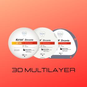 zirkonya diski 3D Multilayer