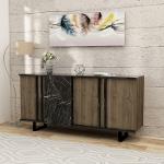 Fido Sideboard with Cabinets, Shelves & Metal Legs