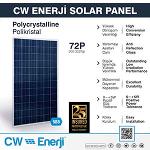 72 hücreli polikristal güneş paneli