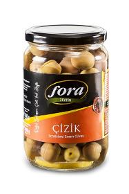 Natural Scracthed Green Olives